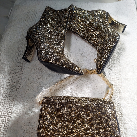 Aldo Shoes - Aldo Rhinestone Heels and Purse